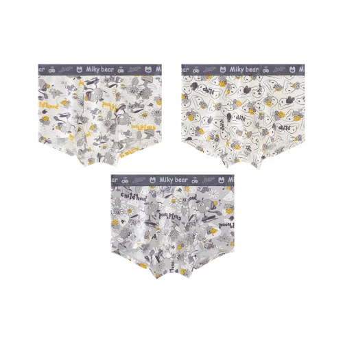 MIANQIXIONG Трусы 3 упаковки 100% хлопок мультяшный 3 упаковки [7A Grade дышащий антибактериальный] для подростков