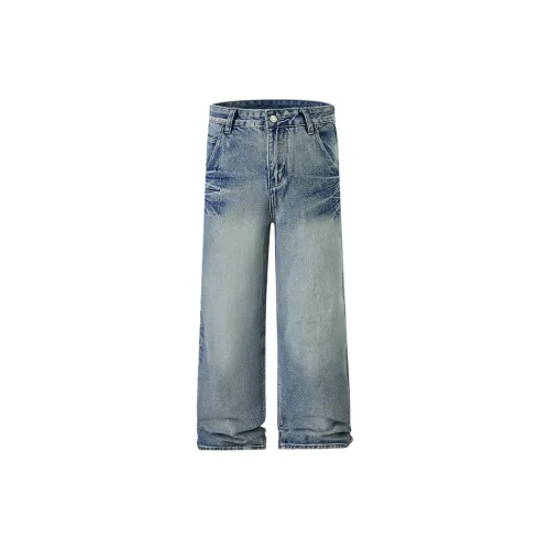 98SQUID Синие Унисекс Джинсы