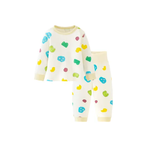 Mini Bala x YISHUJIA LIANMINGKUAN Домашняя одежда Белый и Желтый тон для детей в возрасте 3-7 лет