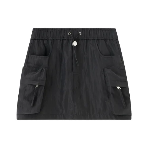 SOON FLOWER Лето Повседневные Короткие Юбки Женские Черный