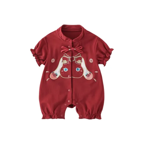 XiaoJinBu Комбинезон Темно-красный для младенцев и малышей