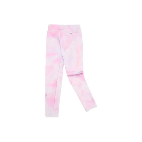 QIAODAN Тонкие детские быстросохнущие брюки для лета для детей от 3 до 7 лет цвет ориол розовый с принтом по всей поверхности