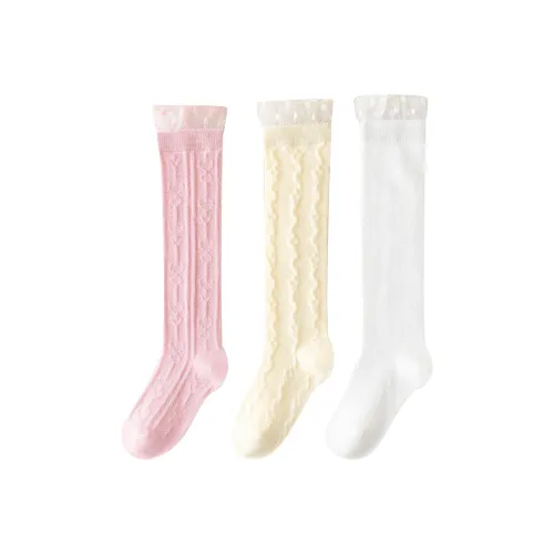 Yoko Show Носки 3 упаковки Однотонные Кружевная отделка Детские