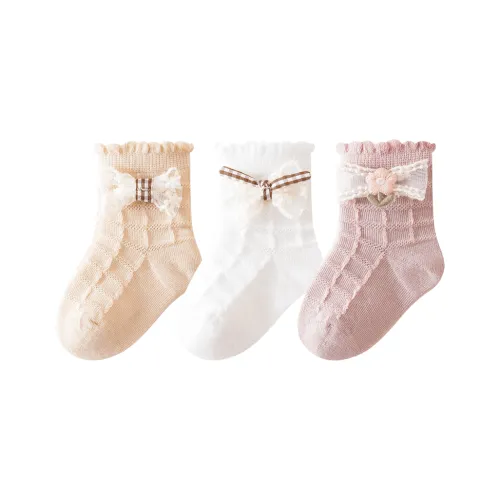 Yoko Show Носки 3 пачки Розовый+Желтый+Белый для малышей и детей дошкольного возраста