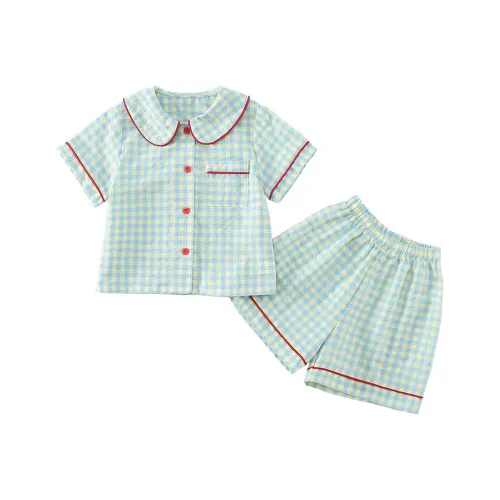 Lanza Домашняя одежда 2 шт Синяя клетка Пижама для детей 3-7 лет