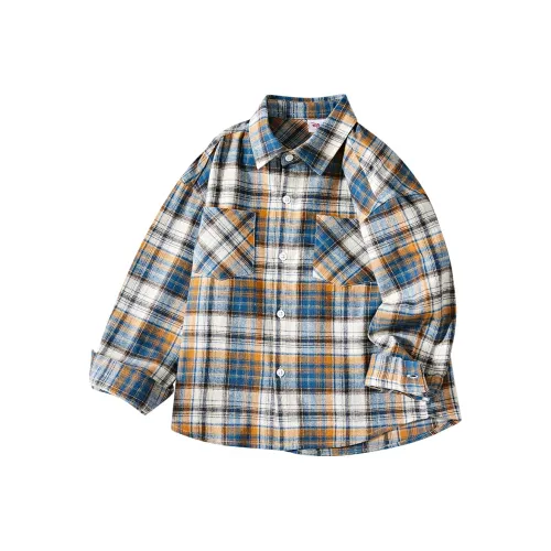 Disney Рубашка Синяя Клетка для Детей Возраст 3-7 Лет