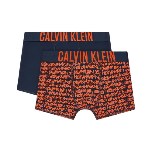 Calvin Klein 2 шт Морской синий + Апельсин Kids Трусы