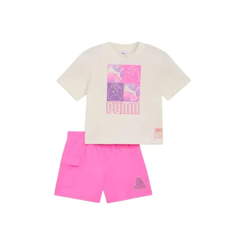 PUMA x SQUISHMALLOWS Шорты FW24 Повседневная Спортивная Одежда Пыльно-Серый Для Малышей и Детей