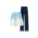 Светло-синий + синий, флисовая подкладка, комплекты одежды