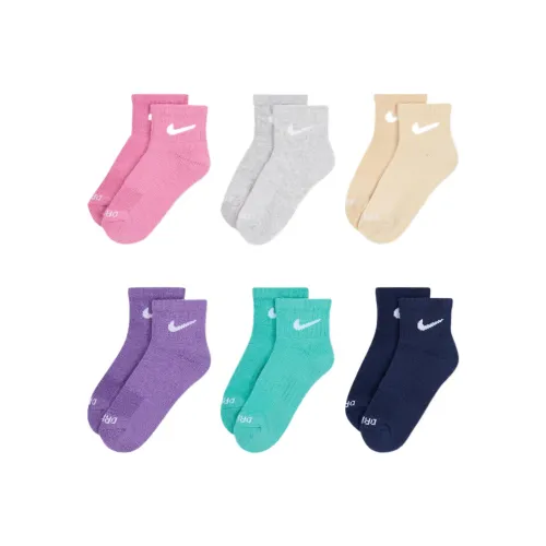 NIKE 6 пар Розовый+Серый+Коричневый+Фиолетовый+Зеленый+Синий Kids носки