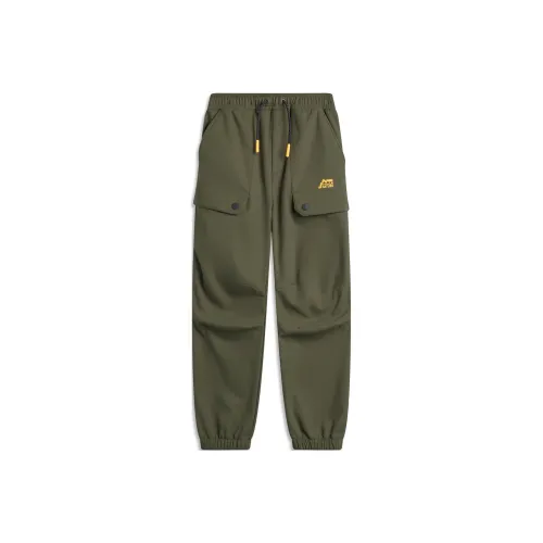 LINING YOUNG Брюки На открытом воздухе Темно-оливковый зеленый Подростки