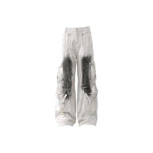 BLANKIN. Белые унисекс джинсы