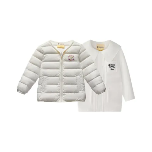 FILA KIDS x YUANTIANZHI LIANMINGKUAN Повседневная спортивная одежда Облачный белый Для детей 3-7 лет