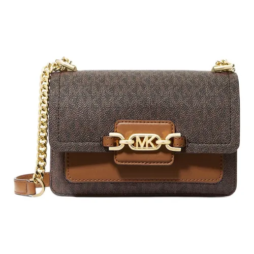 MICHAEL KORS Heather Ткань Покрытие Сумка через плечо Маленькая Женская Коричневая