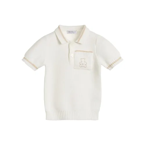 BRUNELLO CUCINELLI Поло SS25 Белый Infant и Toddler
