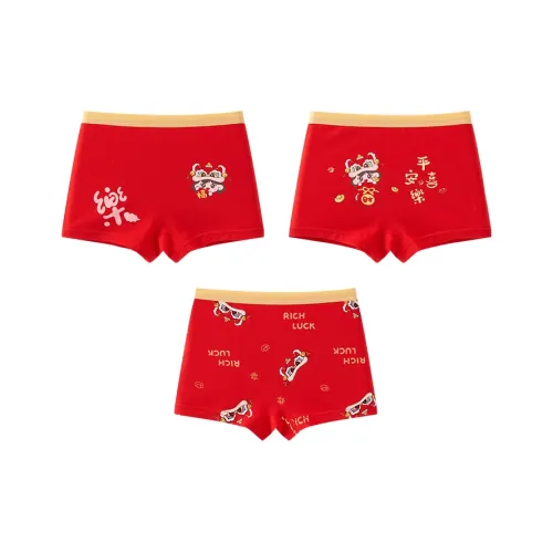 MIIOW Трусы 3 упаковки красные для детей