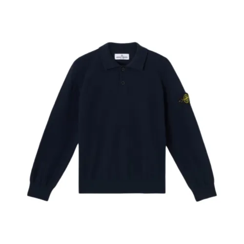 STONE ISLAND Kids Поло морского синего цвета