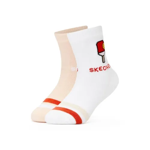 Skechers Kids Носки 2 упаковки Розовый Пион Белый Детский