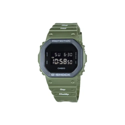 CASIO Monday Sleeping Club Collaboration DIGITAL Collection Блок Кварцевый механизм Смола Ремешок Часы Унисекс Черный Циферблат