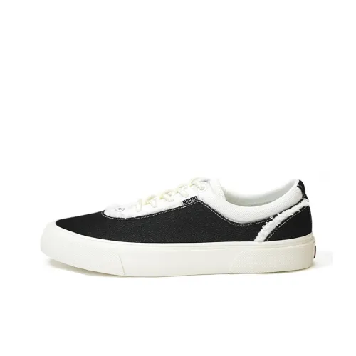 NICEID Low-Top Canvas Shoes Black White Denim Unisex