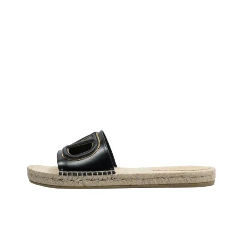 Valentino Vlogo Rubber Slide Тапочки Женские Черный
