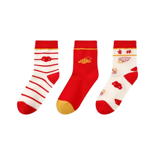 Red Bean Носки 3 упаковки цвет на изображении детский