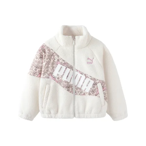 PUMA Velvet Feel Пальто BIG Natural Белый Подростки