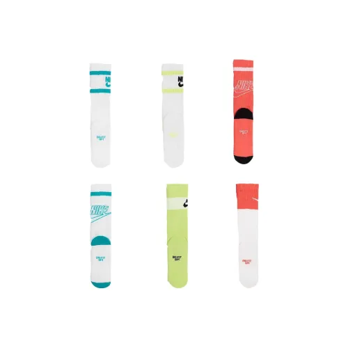 Носки Nike Dri Fit 6 пар 6 пар синий зеленый оранжевый для детей 3-7 лет