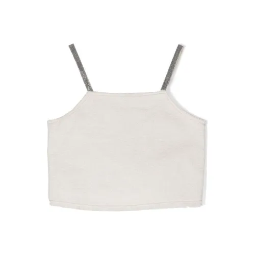 BRUNELLO CUCINELLI Топ на бретелях Тауповый Детский
