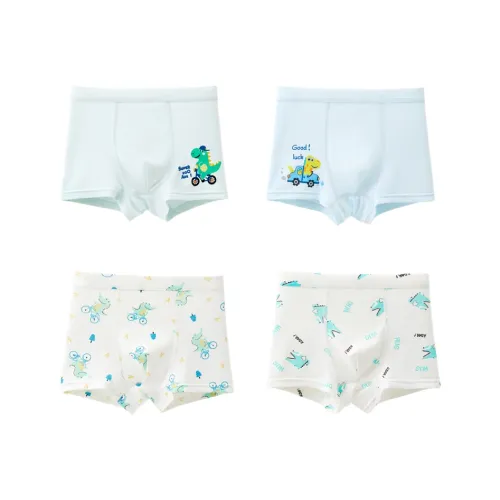 MIANQIXIONG Нижнее белье Динозавр Car 4 шт Охлаждающий Ледяной шелк Подростки
