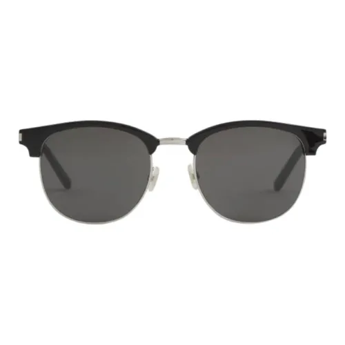 SAINT LAURENT Ацетат Круглые Солнцезащитные очки Унисекс Черный