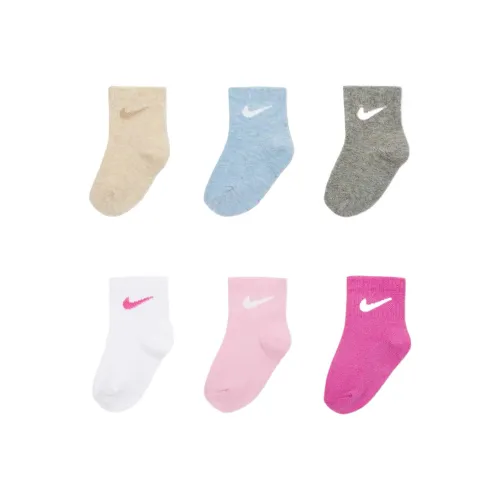 Носки Nike Swoosh 6 пар 6 пар озорной розовый для малышей и детей дошкольного возраста