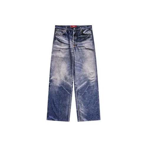JUNYA WATANABE Индиго Мужские Джинсы
