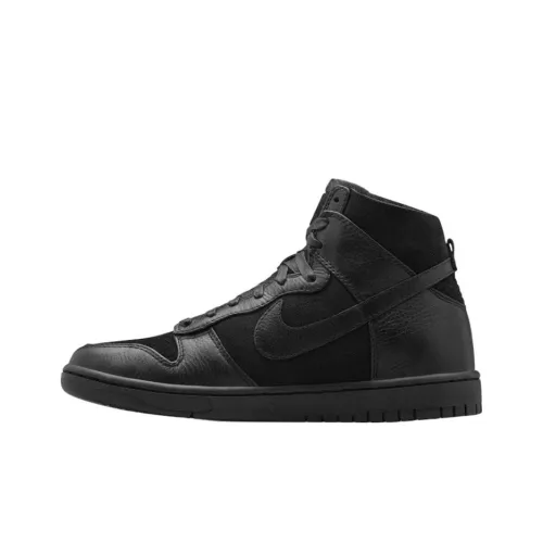 Nike Dunk Slip-Resistant Abrasion-Resistant High Top Skateboard Shoes Unisex Black Найк Dunk противоскользящие устойчивые к истиранию высокие топы кроссовки для скейтбординга унисекс черный