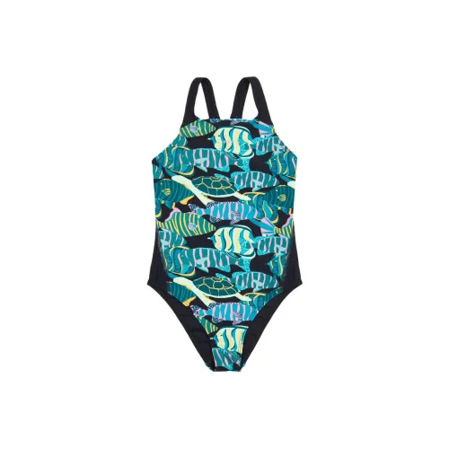 DECATHLON Детский купальник Smolder Черный Небесно-голубой для детей 3-7 лет