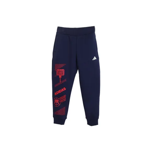 Adidas Темно-синие Спортивные брюки для дошкольников