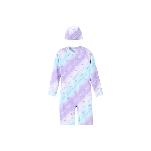 Annil Детский купальник SS25 Фиолетовый тон Цветочный дизайн Подростки