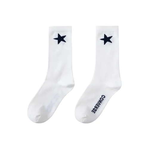 Converse Socks 1 Pack Classic Style White Teenagers