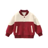 Тиби Нэчжа Бейсбольная куртка, цвет бордовый (бургунди)