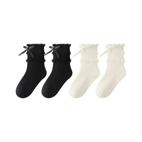 MQD Носки 4 упаковки Черный 2 Белый 2 Детский