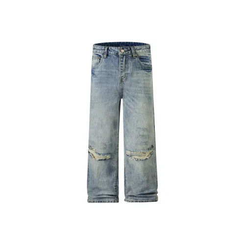 98SQUID Синие Унисекс Джинсы