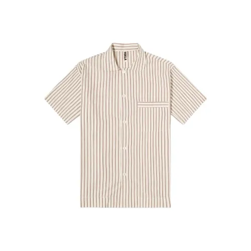 TEKLA Светло-коричневые Мужские Рубашки