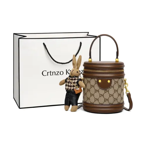 Crtnzo Kroez Сумка через плечо из синтетической кожи Процветание ведрообразная обычная женская кофейного цвета