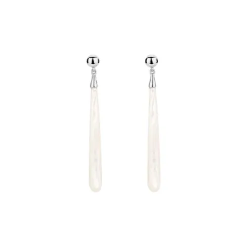 KHEMIA 925 стерлинговое серебро серьги с покрытием из белого золота унисекс белый