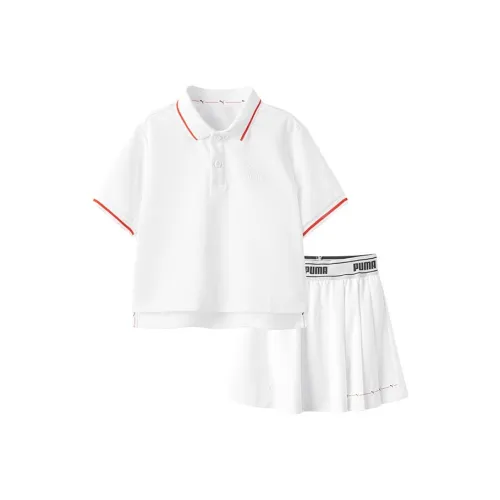 Детский комплект PUMA для девочек 3-7 лет 2 предмета белый