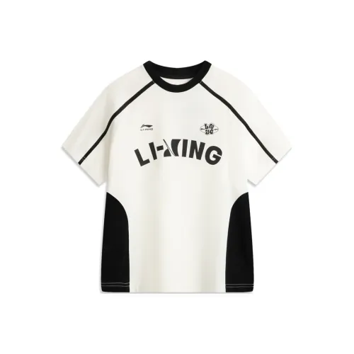 LINING YOUNG Sports Life Collection T-Shirt Айвори Черный Унисекс
