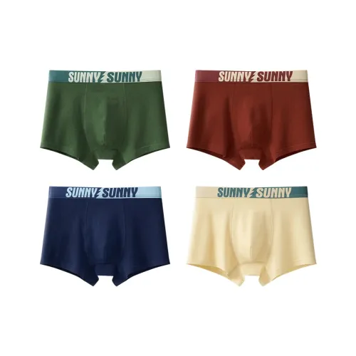 MIIOW Трусы 4 пачки [Jasper + Красный Коричневый + Темно-синий + Шампанский] Подростки