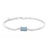 Бело-голубой керамический браслет [мужской]