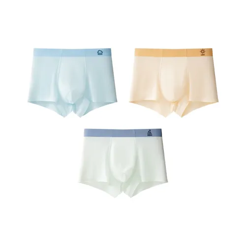 MIIOW Трусы 3 упаковки [Кристально-синий + Светло-желтый + Светло-зеленый] Подростки