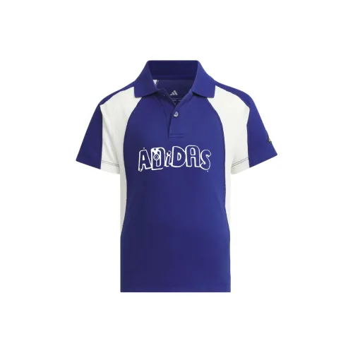 Adidas Поло Victory Синий Нефритовый Белый для детей 3-7 лет
